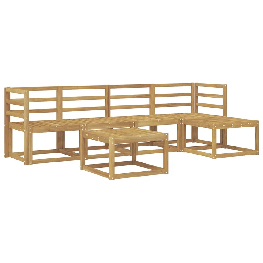 Ensemble de canapés d'extérieur 6 pcs Blanc 59 x 59 x 37 cm - 2