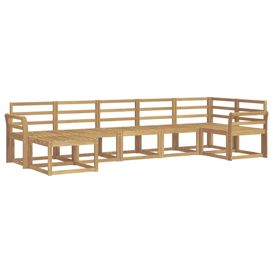 Ensemble de canapés d'extérieur 7 pcs Blanc - 2