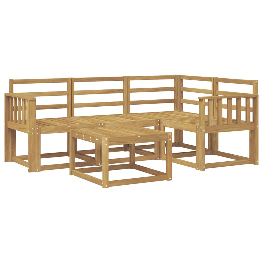 Ensemble de canapés d'extérieur 5 pcs Blanc 59 x 59 x 37 cm - 2