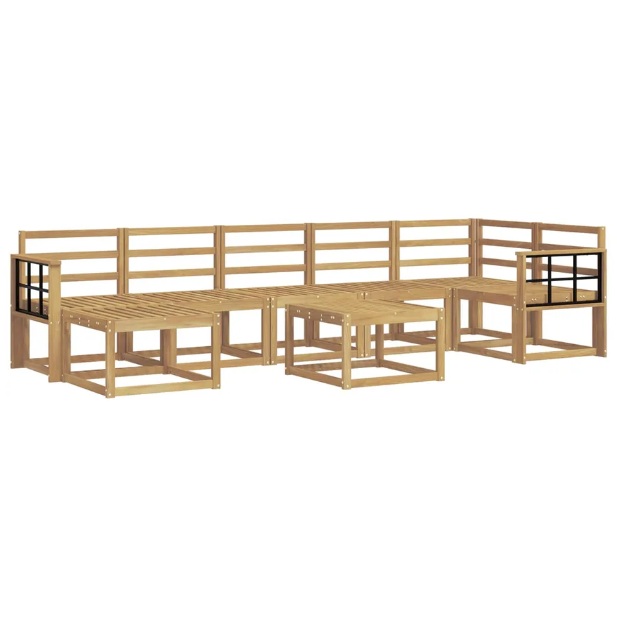 Ensemble de canapés d'extérieur 8 pcs Blanc - 2