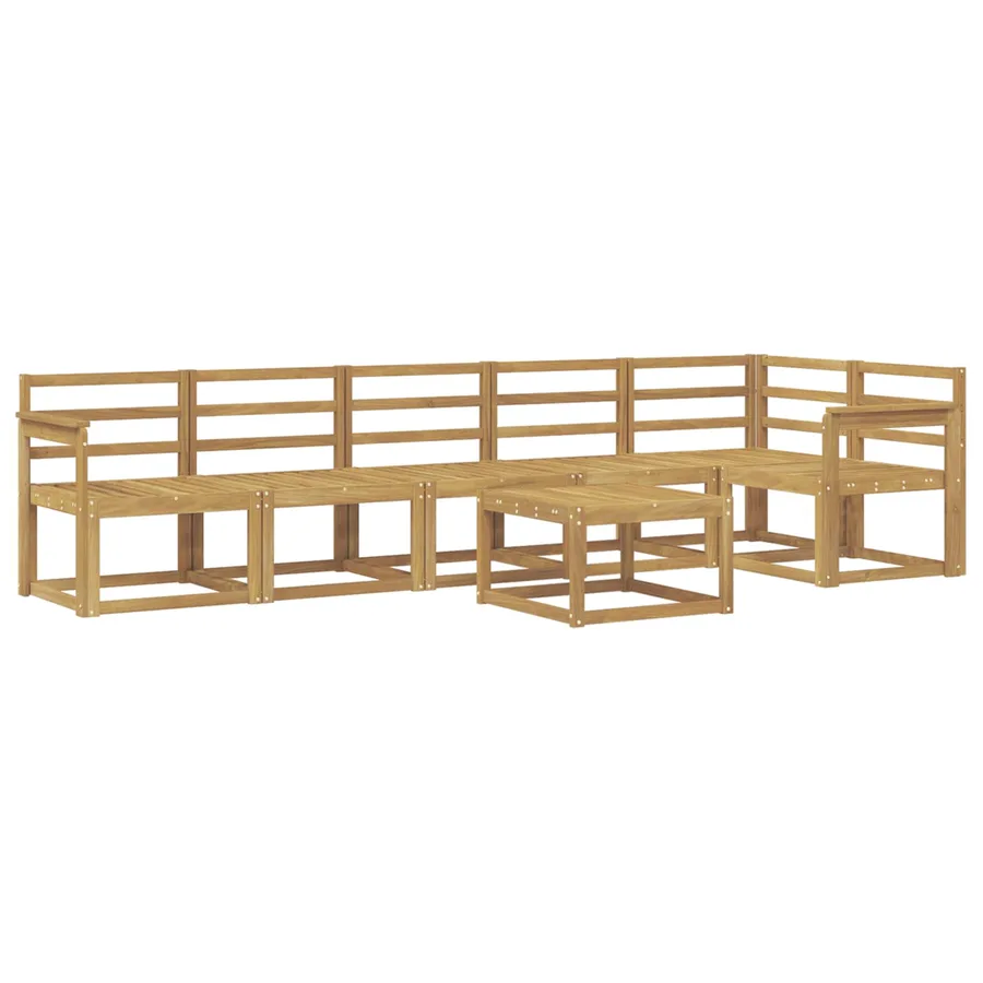 Ensemble de canapés d'extérieur 7 pcs Blanc - 2