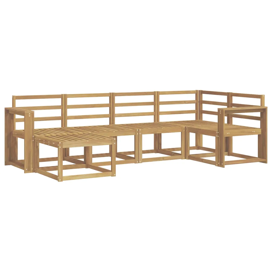 Ensemble de canapés d'extérieur 6 pcs Blanc - 2