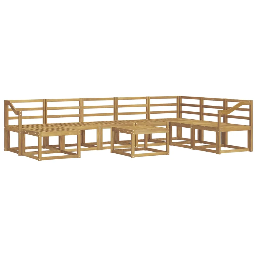 Ensemble de canapés d'extérieur 9 pcs Blanc - 2