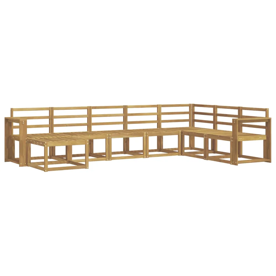 Ensemble de canapés d'extérieur 8 pcs Blanc - 2