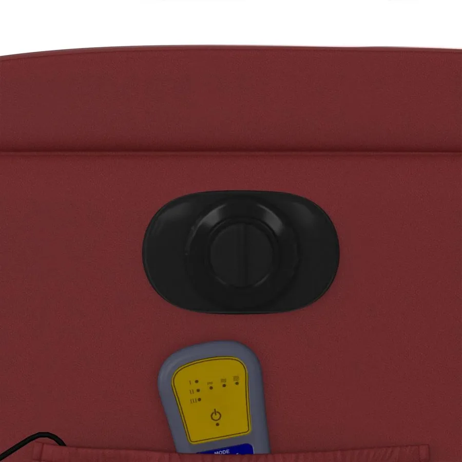 Fauteuil inclinable de massage électrique rouge bordeaux - 13