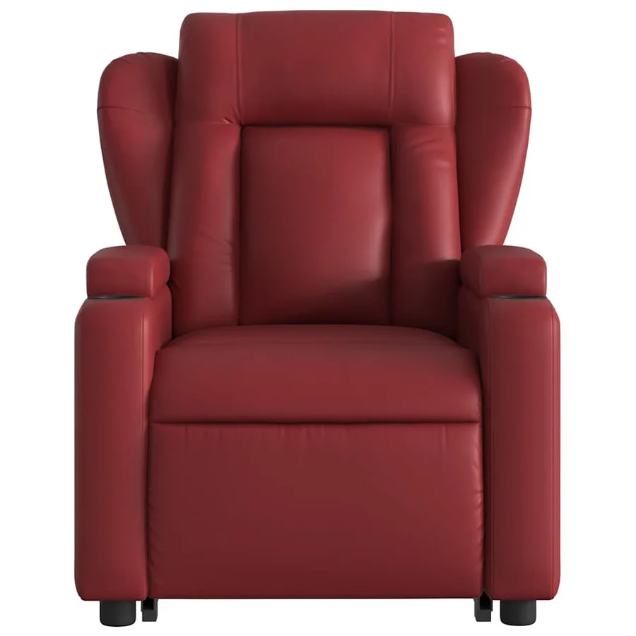 Fauteuil inclinable de massage électrique rouge bordeaux - 9