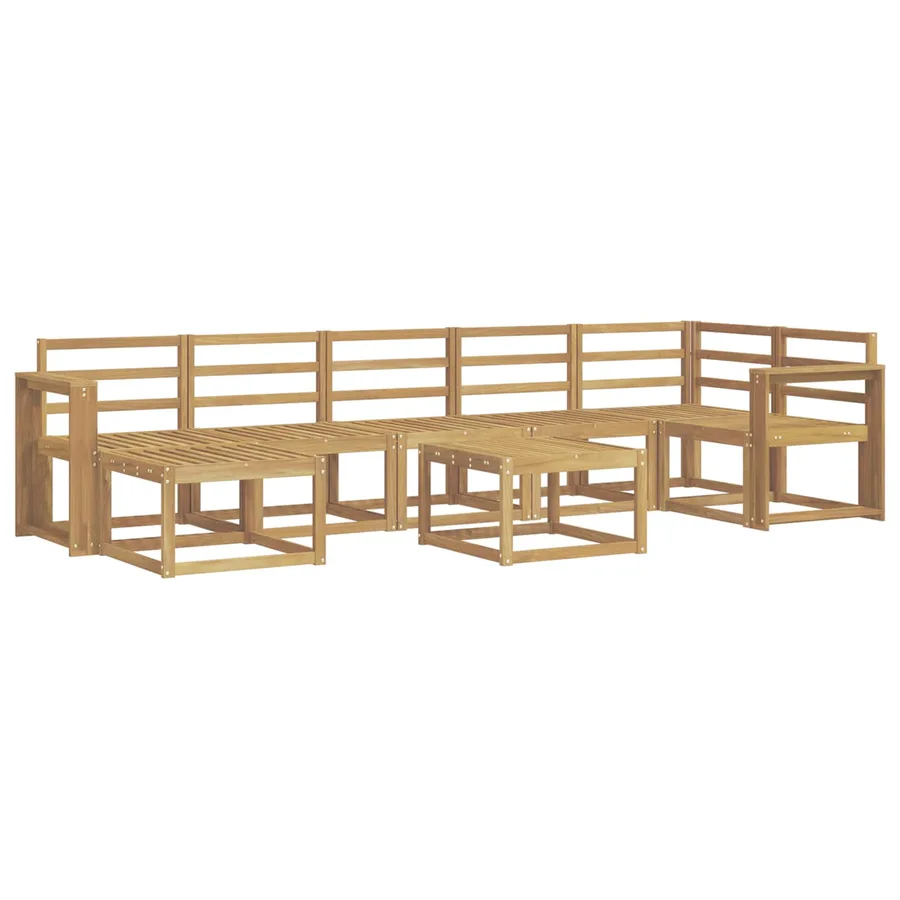 Ensemble de canapés d'extérieur 8 pcs Blanc - 2