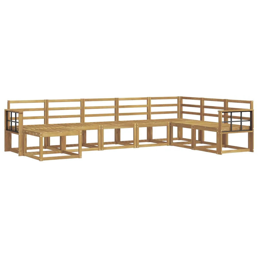 Ensemble de canapés d'extérieur 8 pcs Blanc - 2