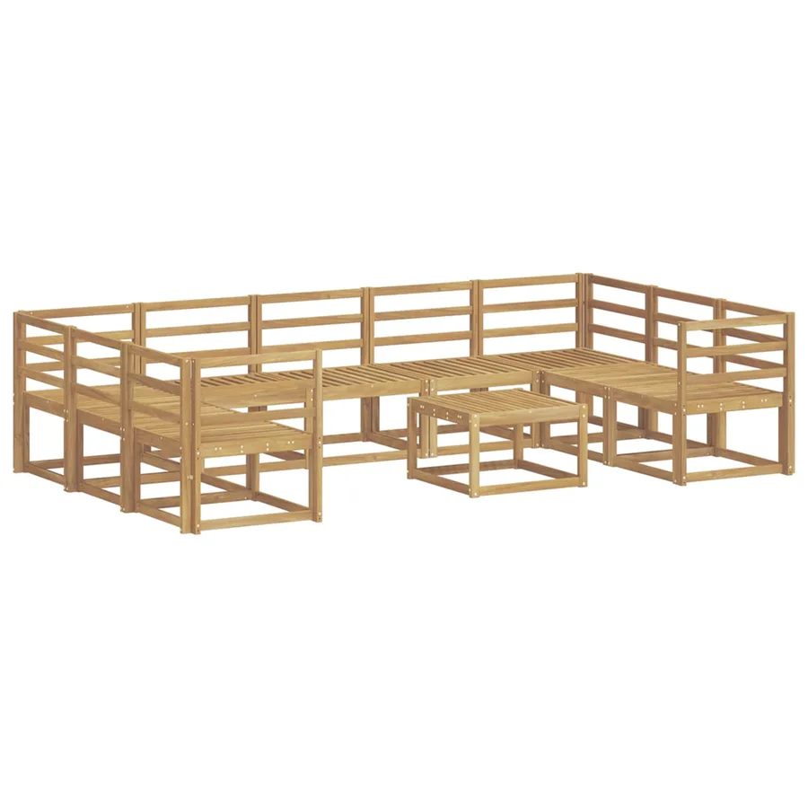 Ensemble de canapés d'extérieur 10 pcs Blanc - 2