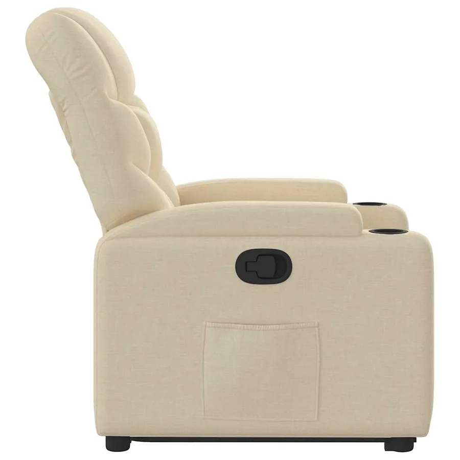 Fauteuil inclinable Crème Tissu - 10