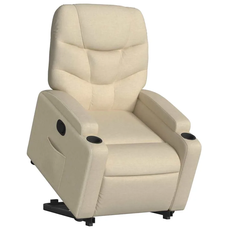 Fauteuil inclinable Crème Tissu - 3