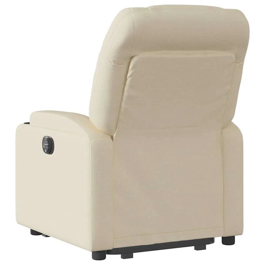 Fauteuil inclinable Crème Tissu - 5