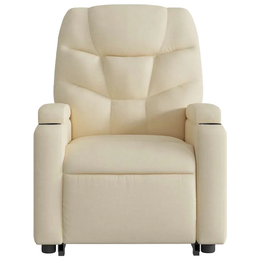 Fauteuil inclinable Crème Tissu - 9