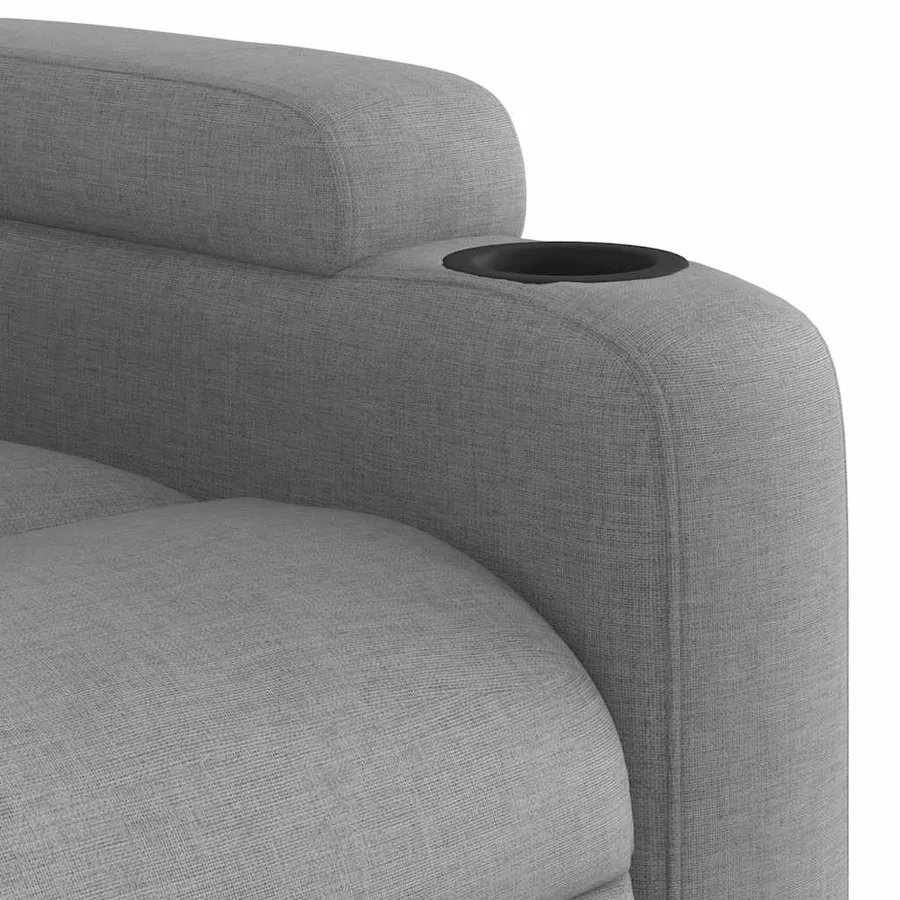 Fauteuil inclinable de massage électrique Gris clair Tissu - 12