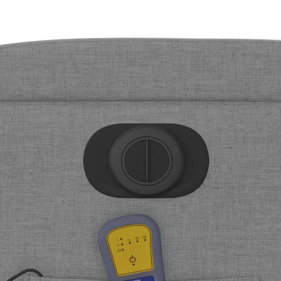 Fauteuil inclinable de massage électrique Gris clair Tissu - 13