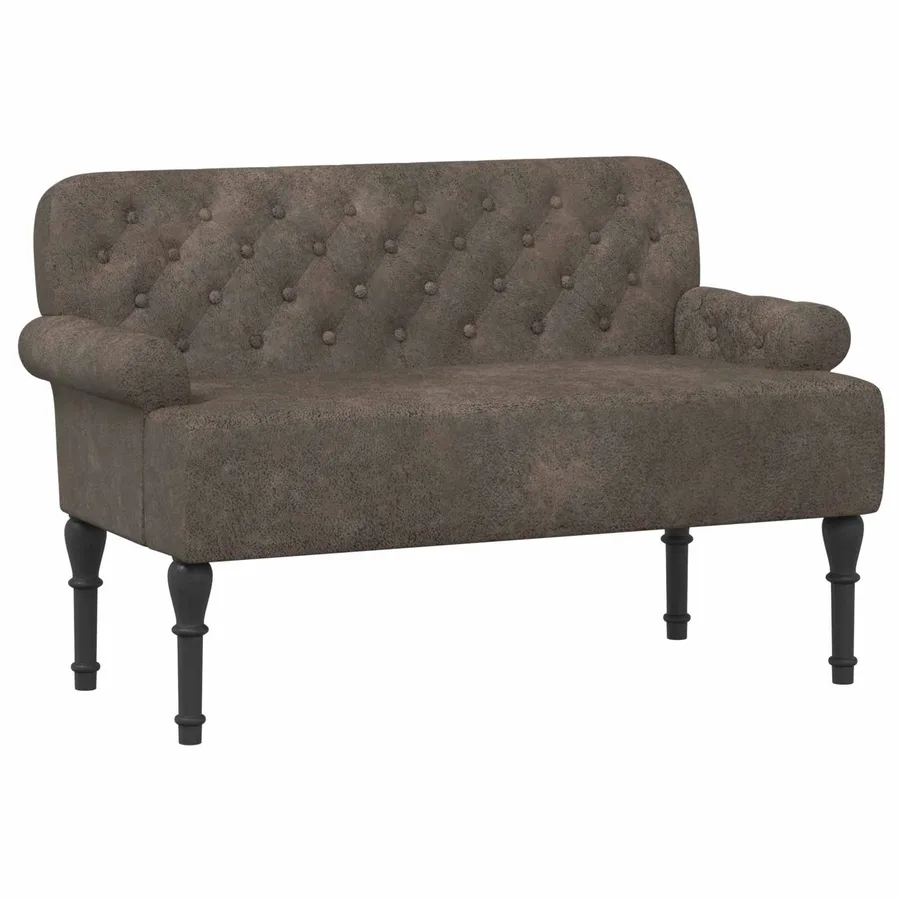 Canapé love seat avec capitonnage en boutons Gris foncé - 2