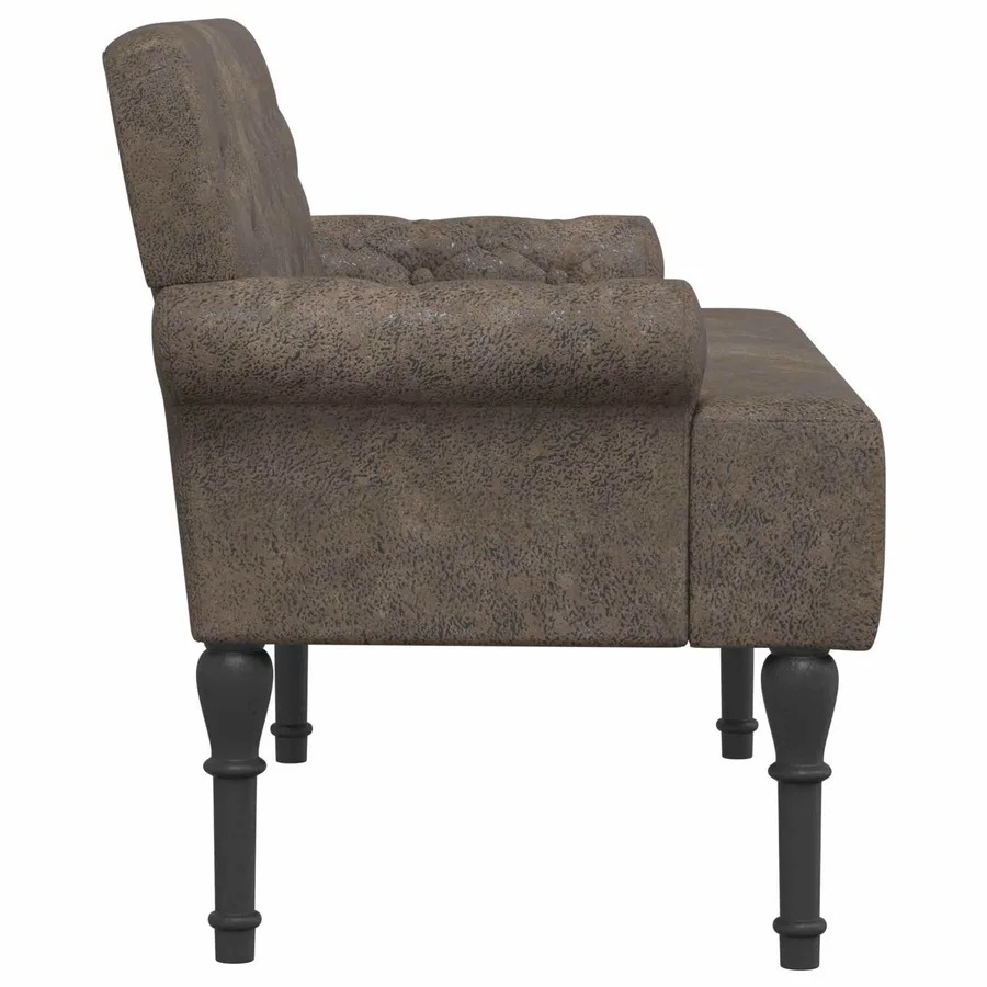 Canapé love seat avec capitonnage en boutons Gris foncé - 4