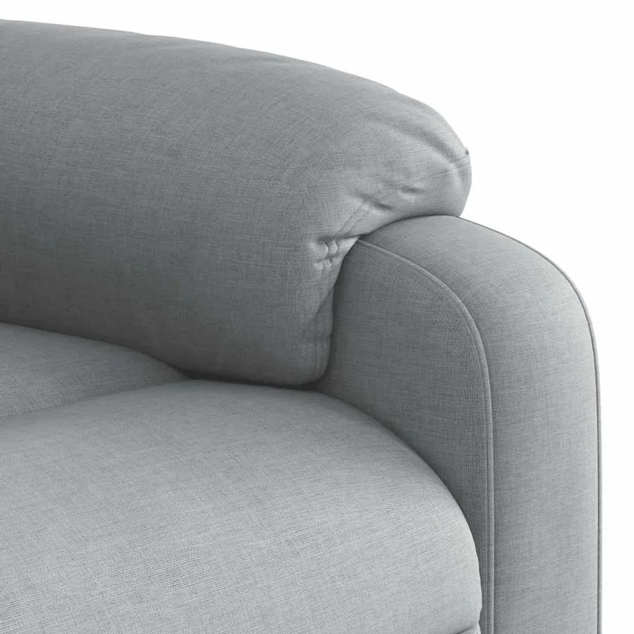 Fauteuil inclinable de massage électrique Gris clair Tissu - 11
