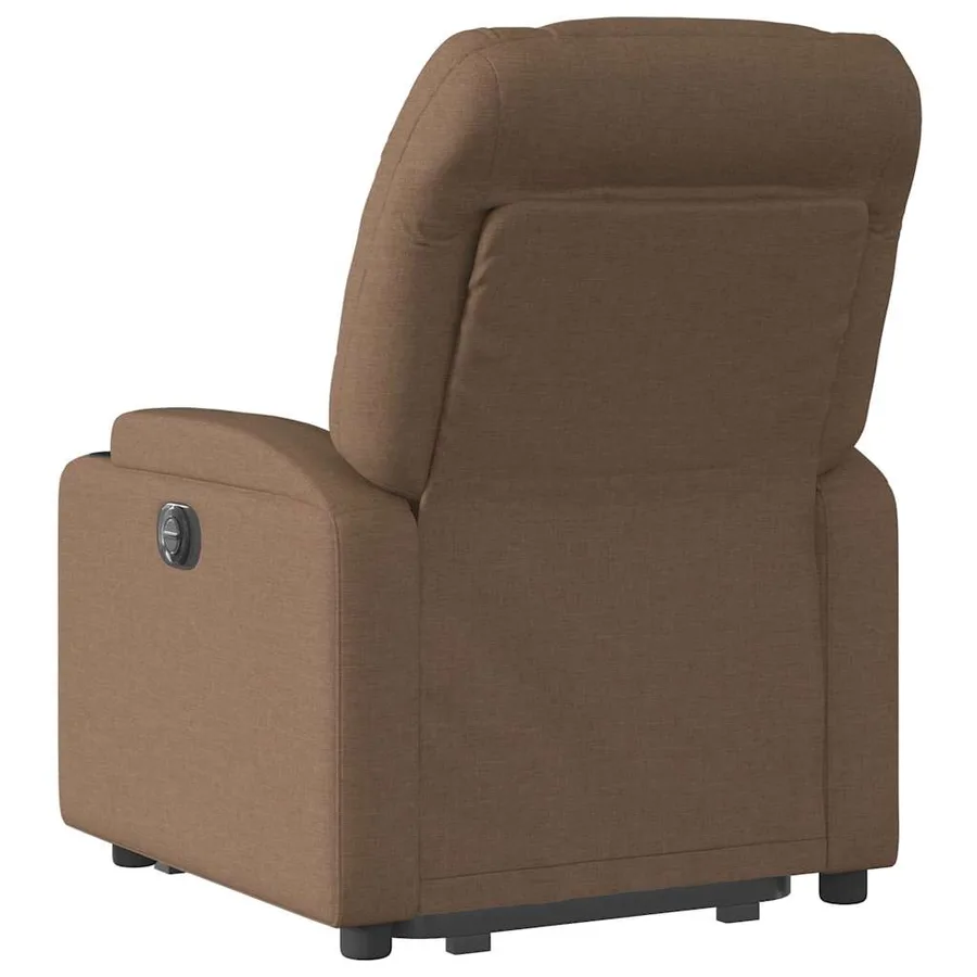 Fauteuil inclinable électrique marron tissu - 5