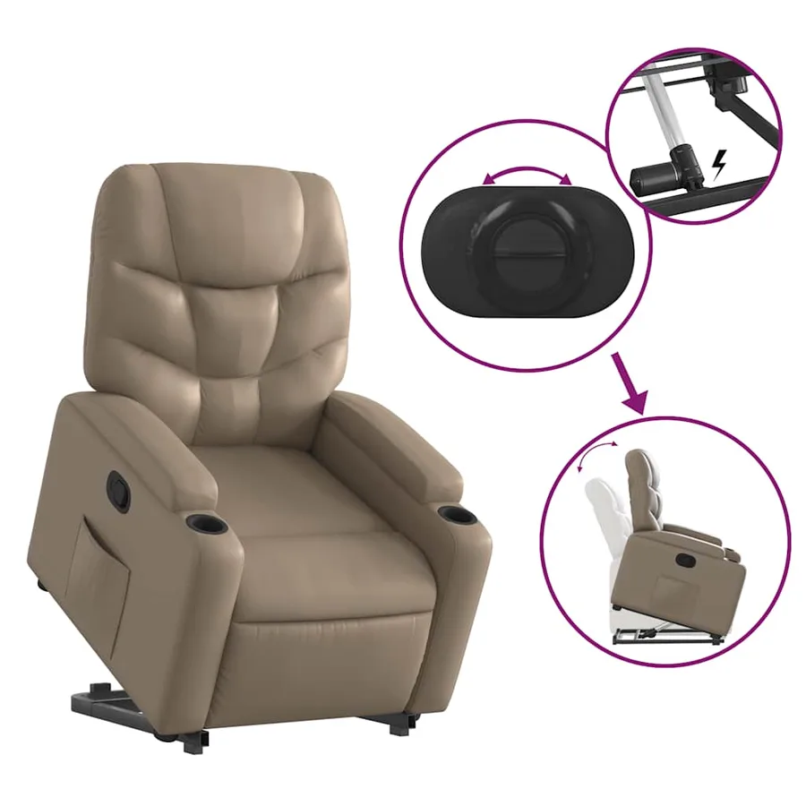 Fauteuil inclinable Cappuccino Similicuir - 6