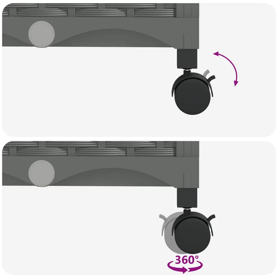 Jardinière de jardin avec couverture de serre et roues PP - 7