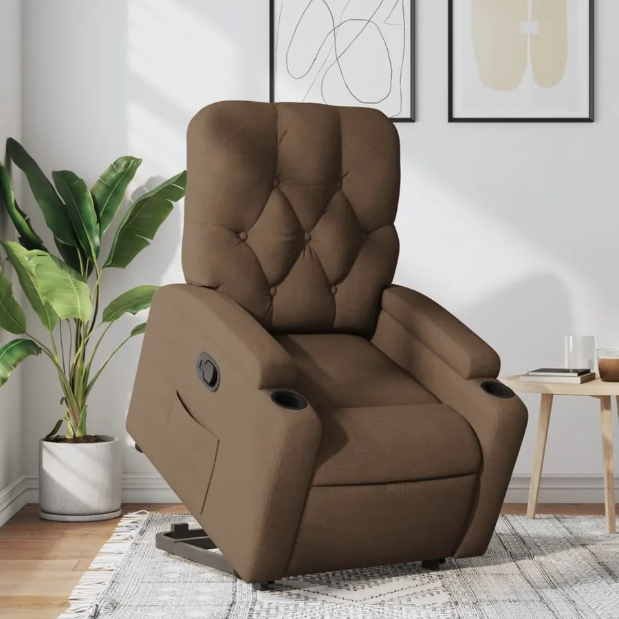 Fauteuil inclinable Marron Tissu