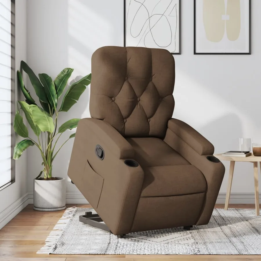 Fauteuil inclinable Marron Tissu - 16