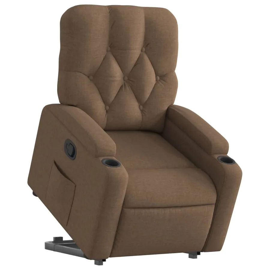 Fauteuil inclinable Marron Tissu - 3