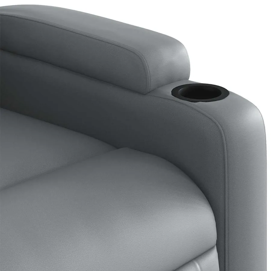 Fauteuil inclinable électrique gris similicuir - 12