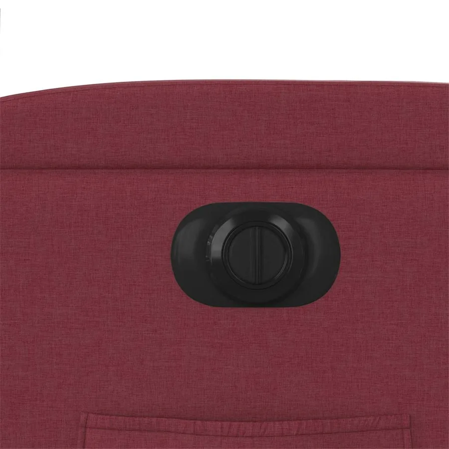Fauteuil inclinable électrique rouge bordeaux tissu - 13