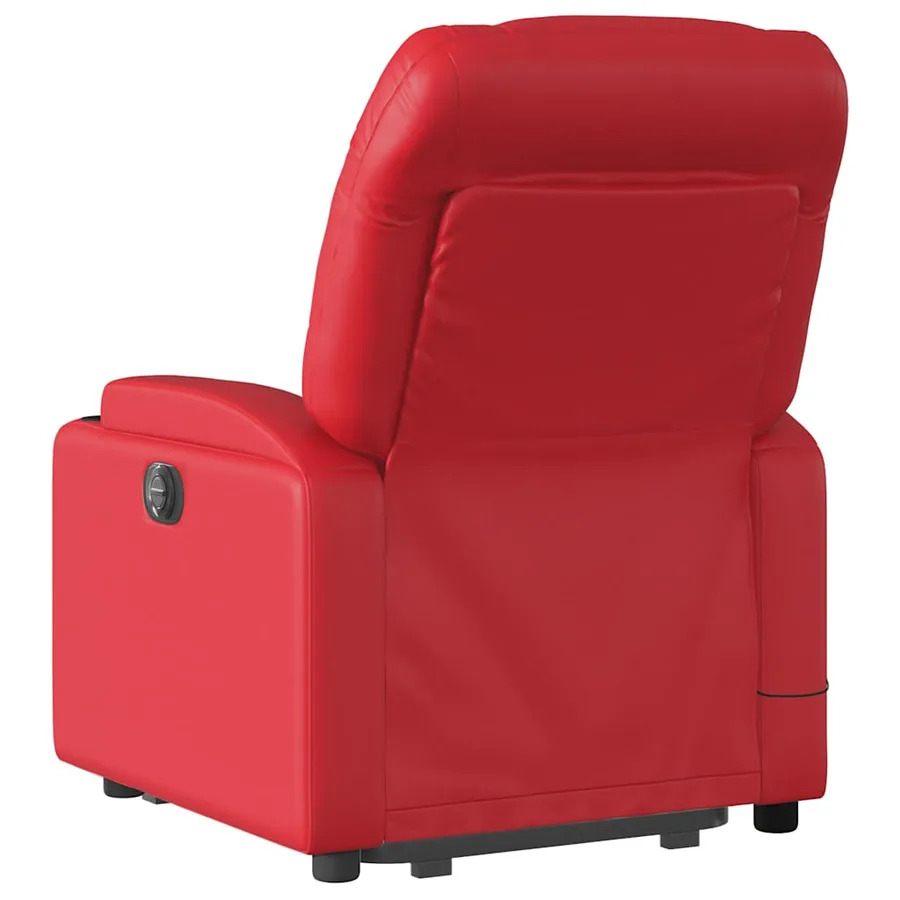 Fauteuil inclinable de massage Rouge Similicuir - 5