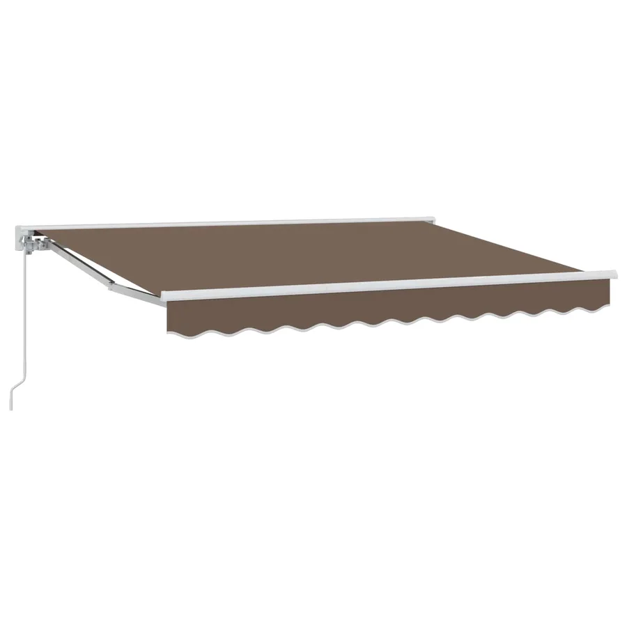 Auvent rétractable manuel Taupe 4,5 × 3,5 m - 2