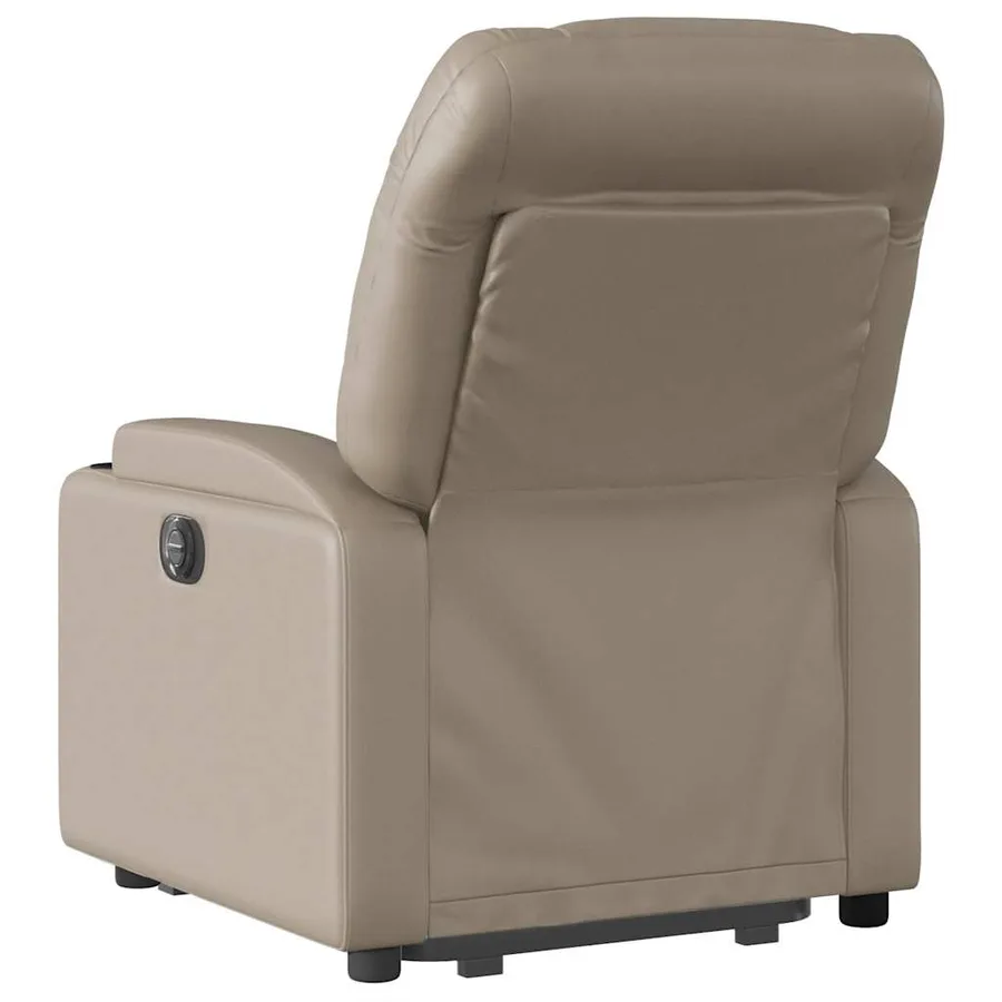 Fauteuil inclinable de massage électrique cappuccino similicuir - 5