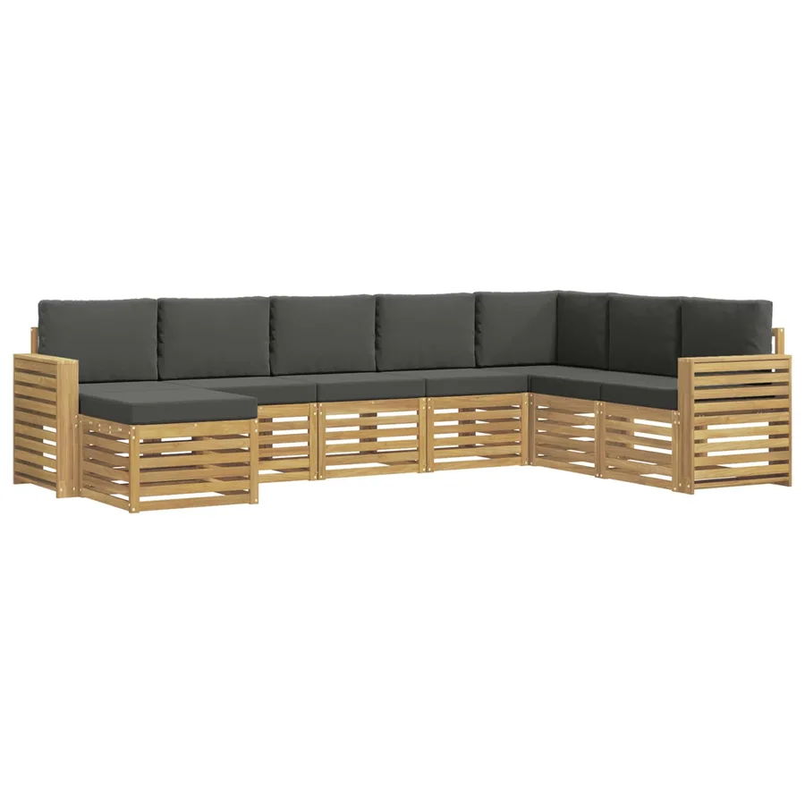 Ensemble de canapés d'extérieur 8 pcs Blanc et anthracite - 2
