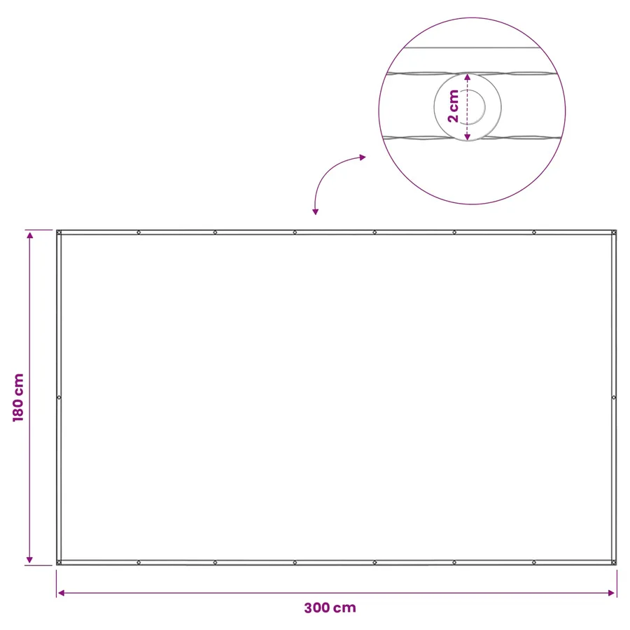 Écran de confidentialité pour balcon 180 x 300 cm - 7