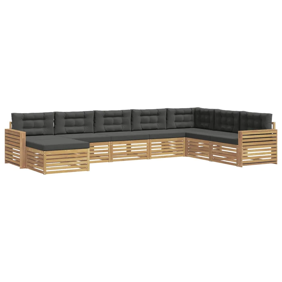 Ensemble de canapés d'extérieur 8 pc Blanc et anthracite - 2