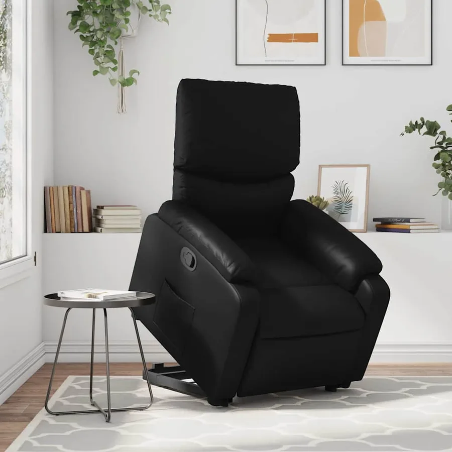 Fauteuil inclinable Noir Similicuir - 15