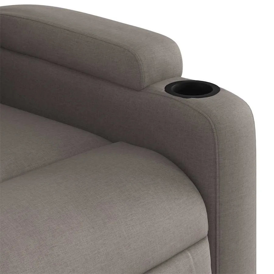 Fauteuil inclinable électrique taupe tissu - 12
