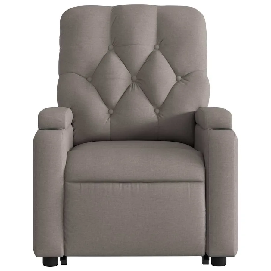 Fauteuil inclinable électrique taupe tissu - 9