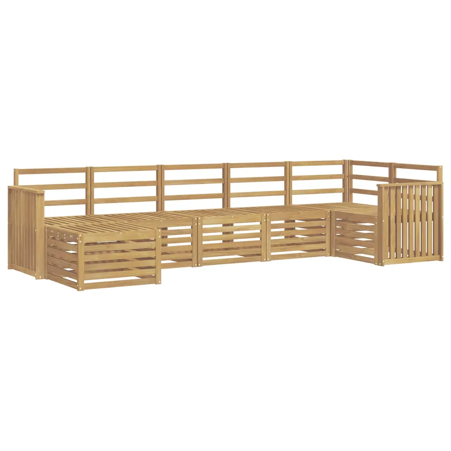 Ensemble de canapés d'extérieur 7 pcs Blanc - 2