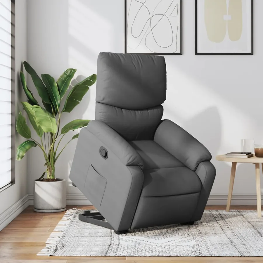 Fauteuil inclinable Gris foncé Tissu - 15