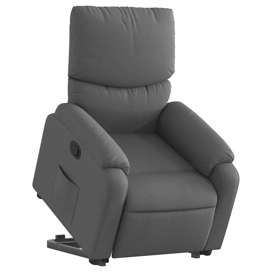 Fauteuil inclinable Gris foncé Tissu - 3