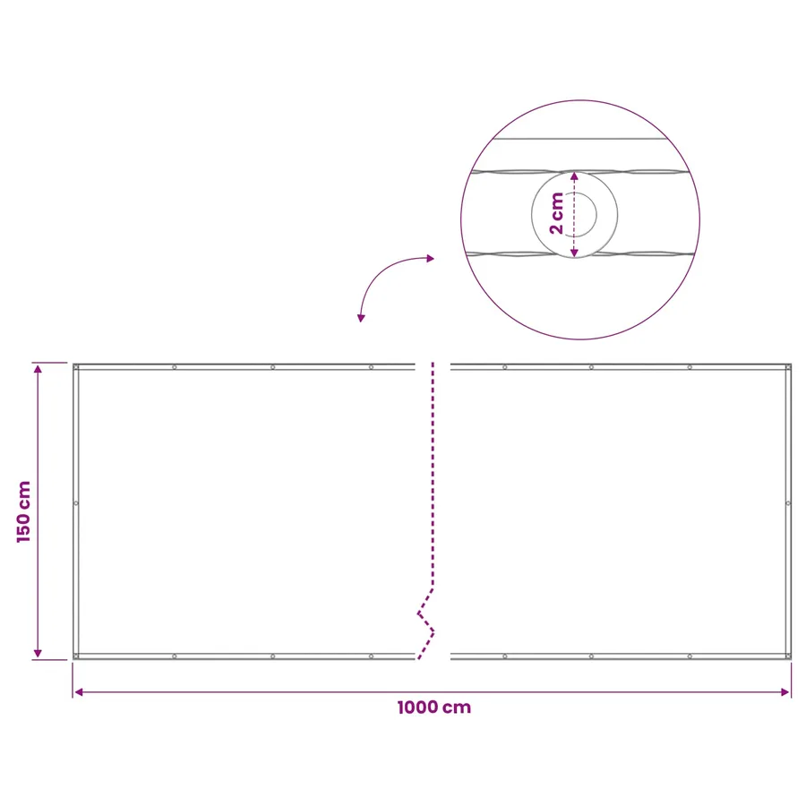 Écran de confidentialité pour balcon 150 x 1000 cm - 8