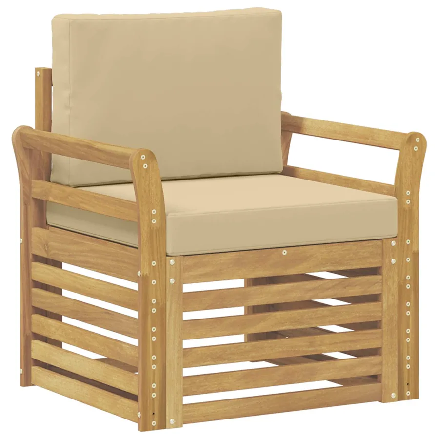 Ensemble de canapés d'extérieur Polyester Blanc - 2