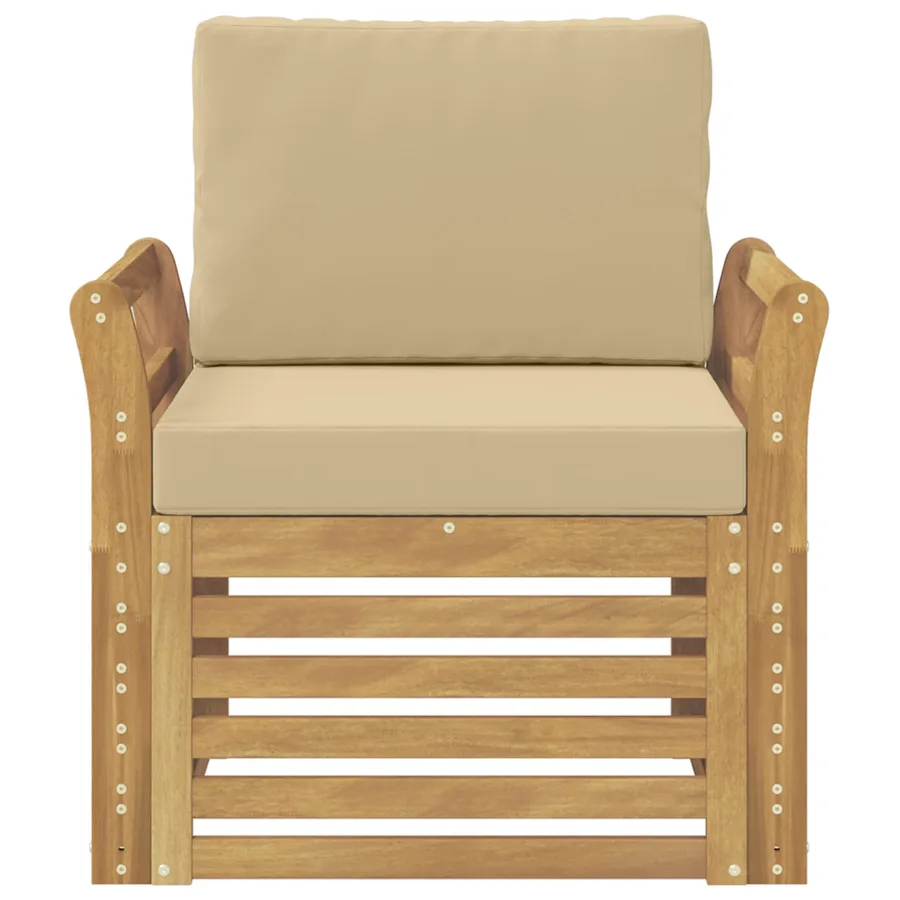 Ensemble de canapés d'extérieur Polyester Blanc - 3