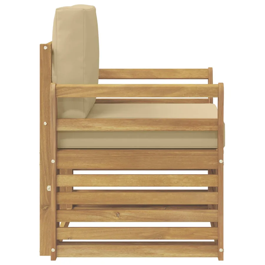 Ensemble de canapés d'extérieur Polyester Blanc - 4
