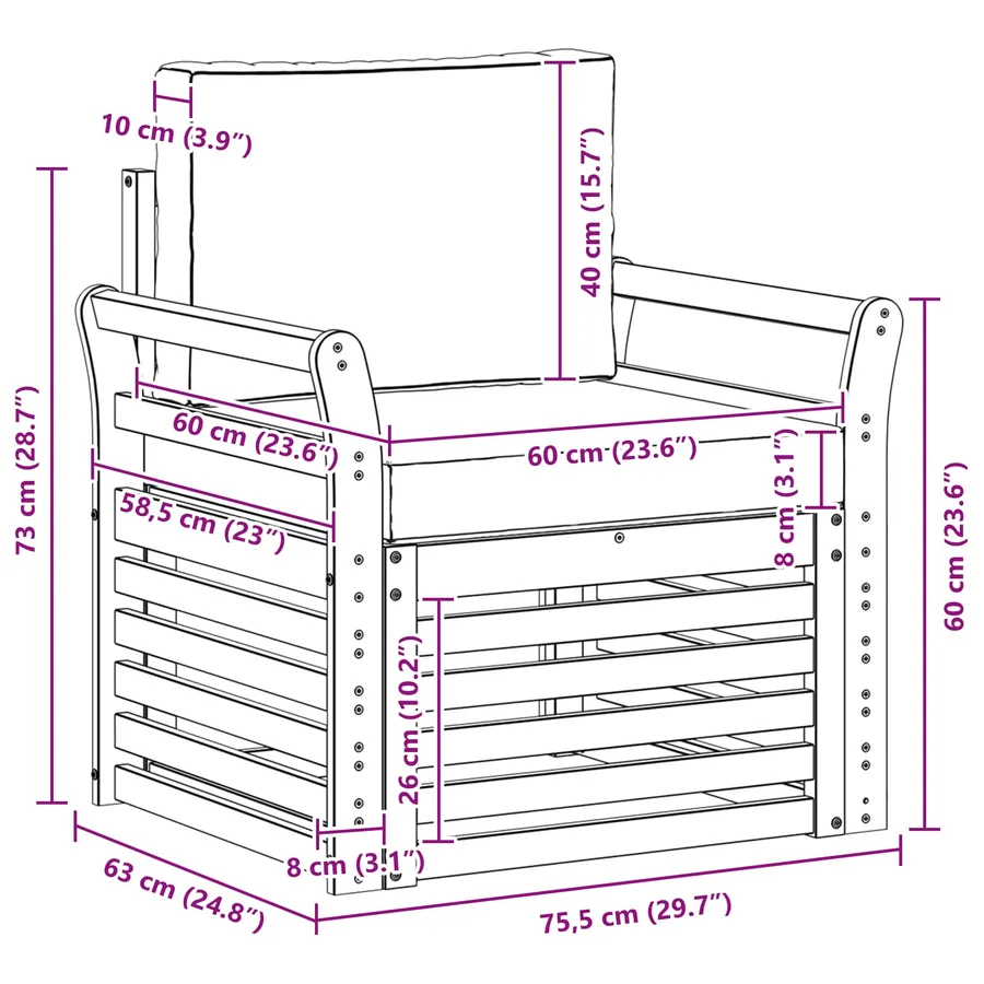Ensemble de canapés d'extérieur Polyester Blanc - 8