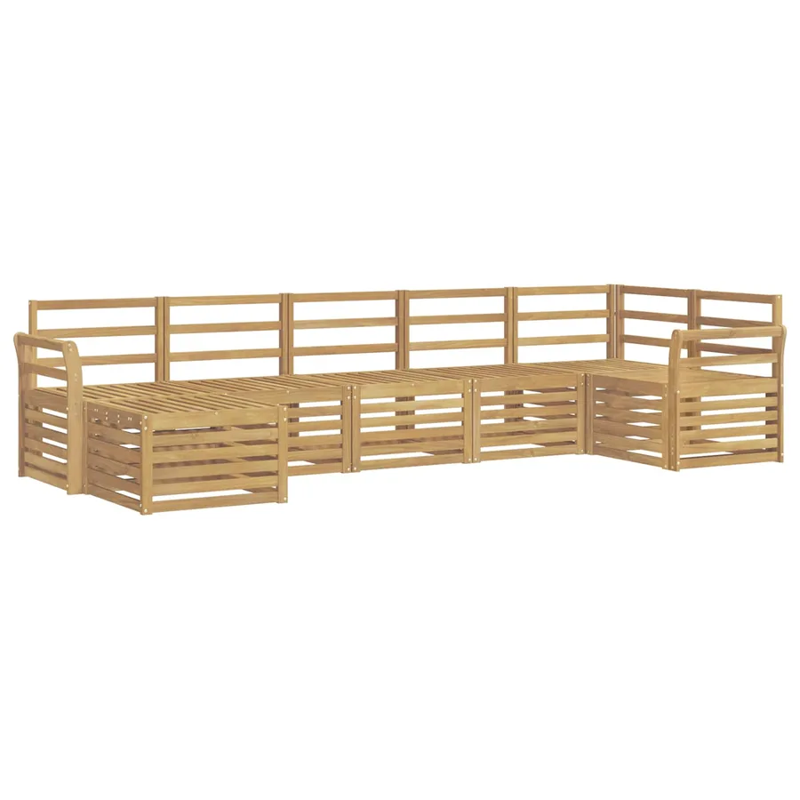Ensemble de canapés d'extérieur 7 pcs Blanc - 2