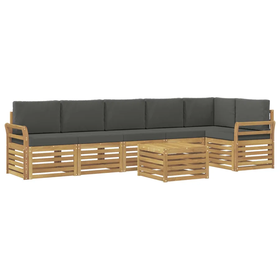 Ensemble de canapés d'extérieur 7 pcs Blanc et anthracite - 2