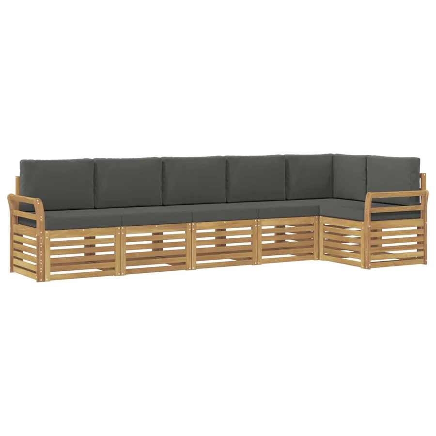 Ensemble de canapés d'extérieur 6 pcs Blanc et anthracite - 2